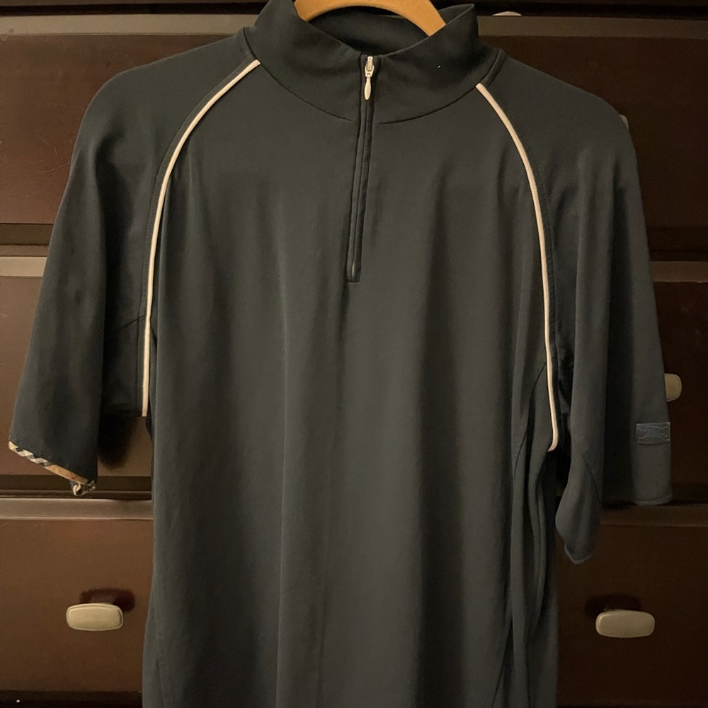 Burberry gold sport short sleeved shirt size large